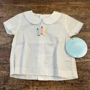 Little English Crayon Embroidered Top size 9 mo